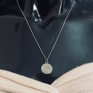Versace Medusa Zipper Pull Pendant Necklace on 925 Sterling Silver Chain